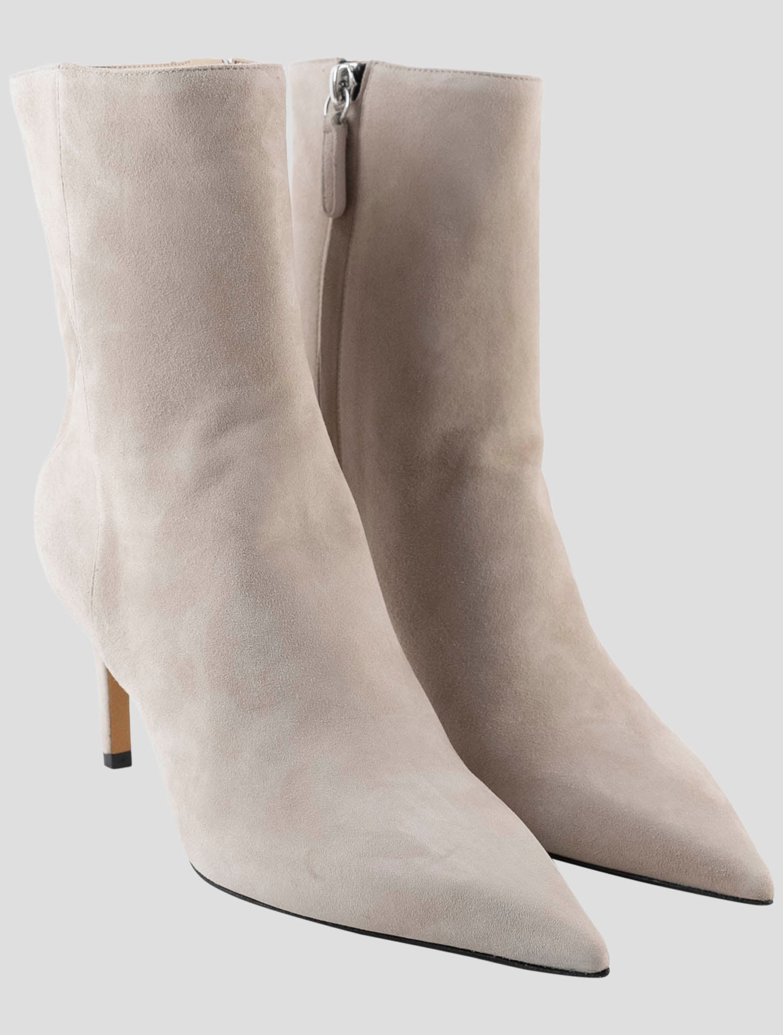 Kiton Beige Leather Suede Boots