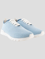 Kiton Light Blue Cashmere Pl Sneakers