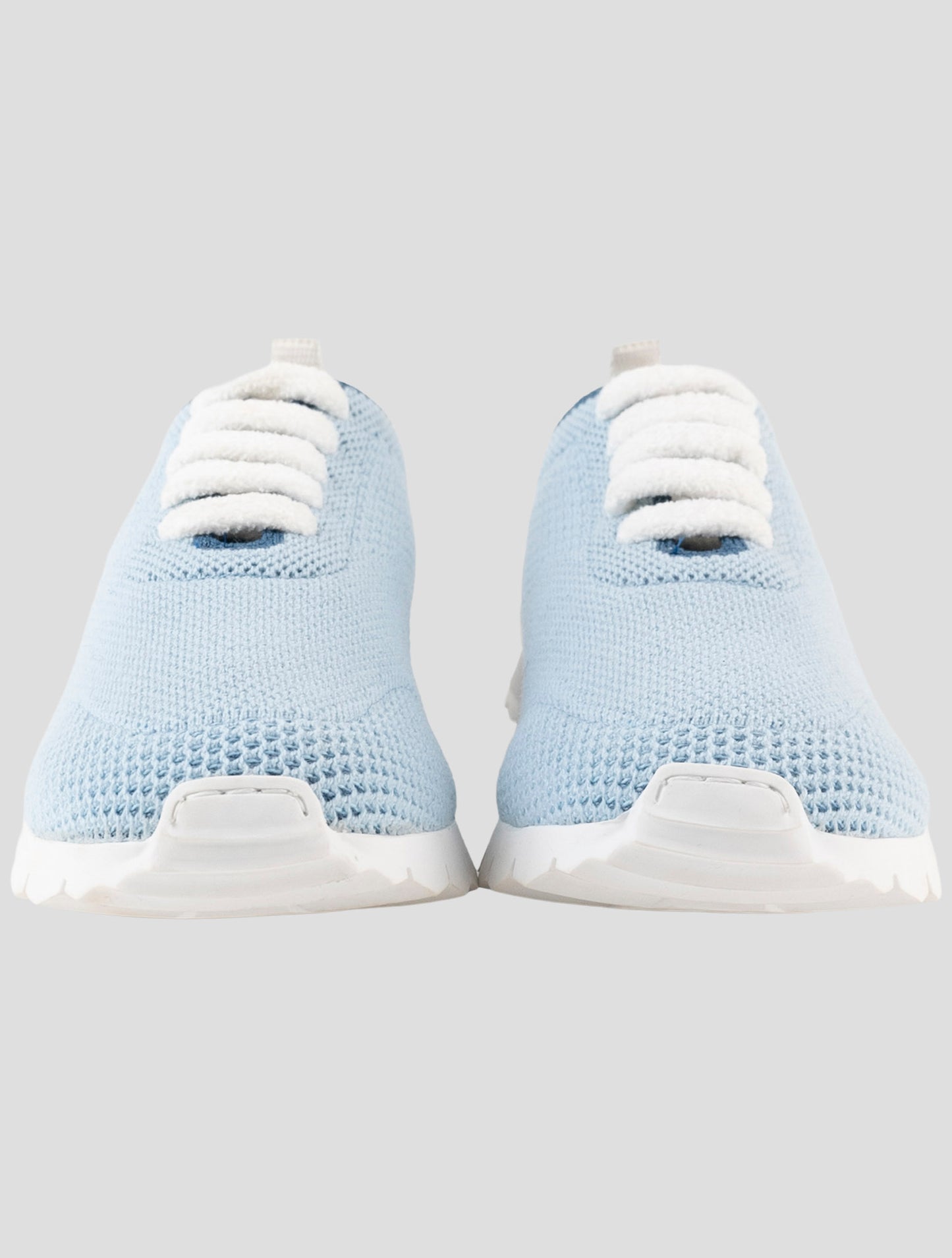 Kiton Light Blue Cashmere Pl Sneakers