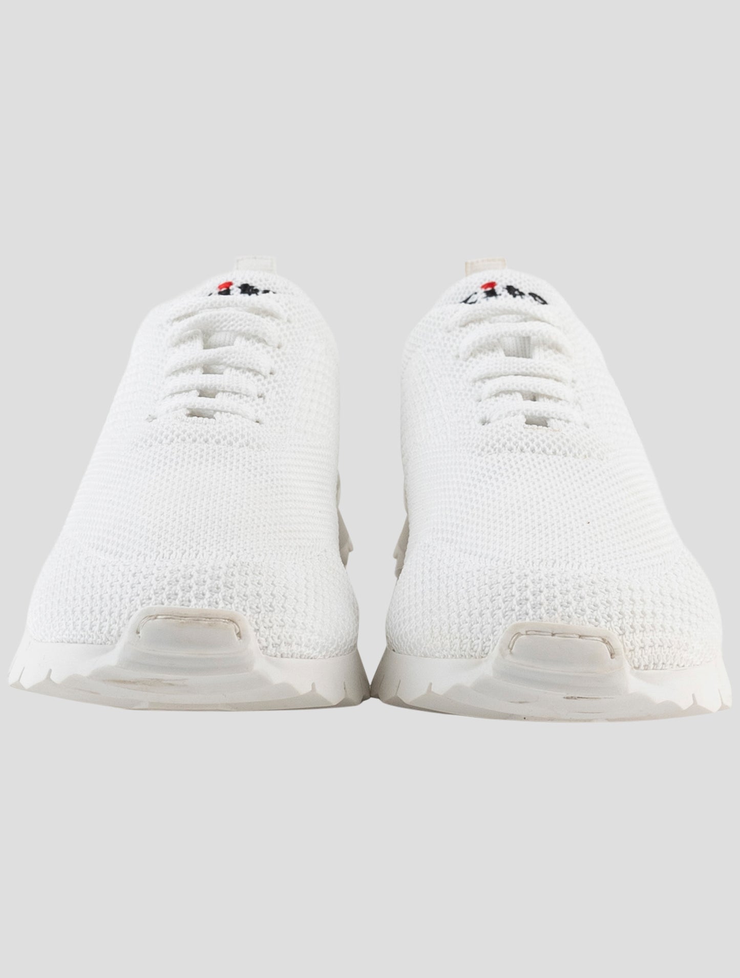 Kiton White Cotton Ea Sneakers