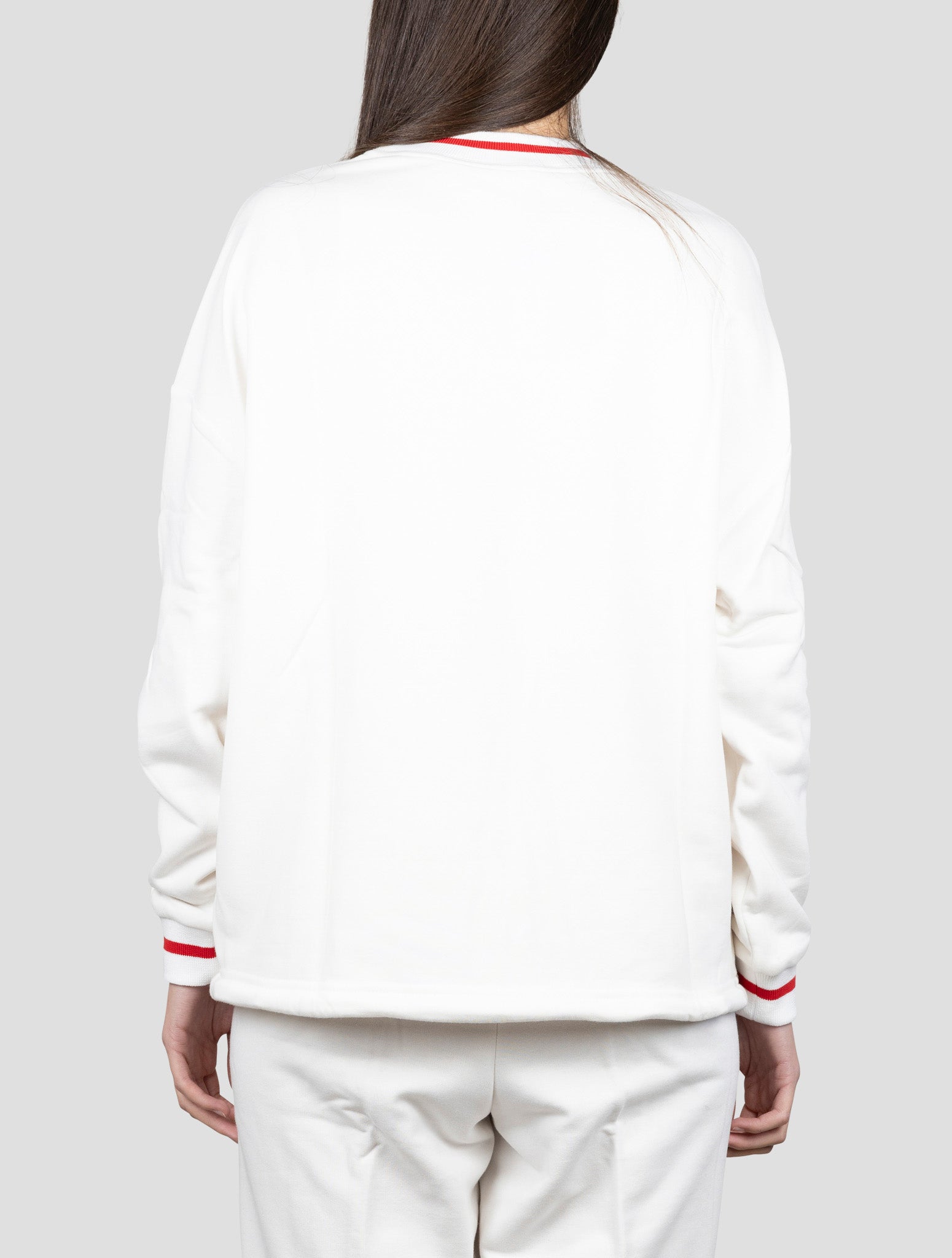 Kiton White Cotton Cashmere Crewneck