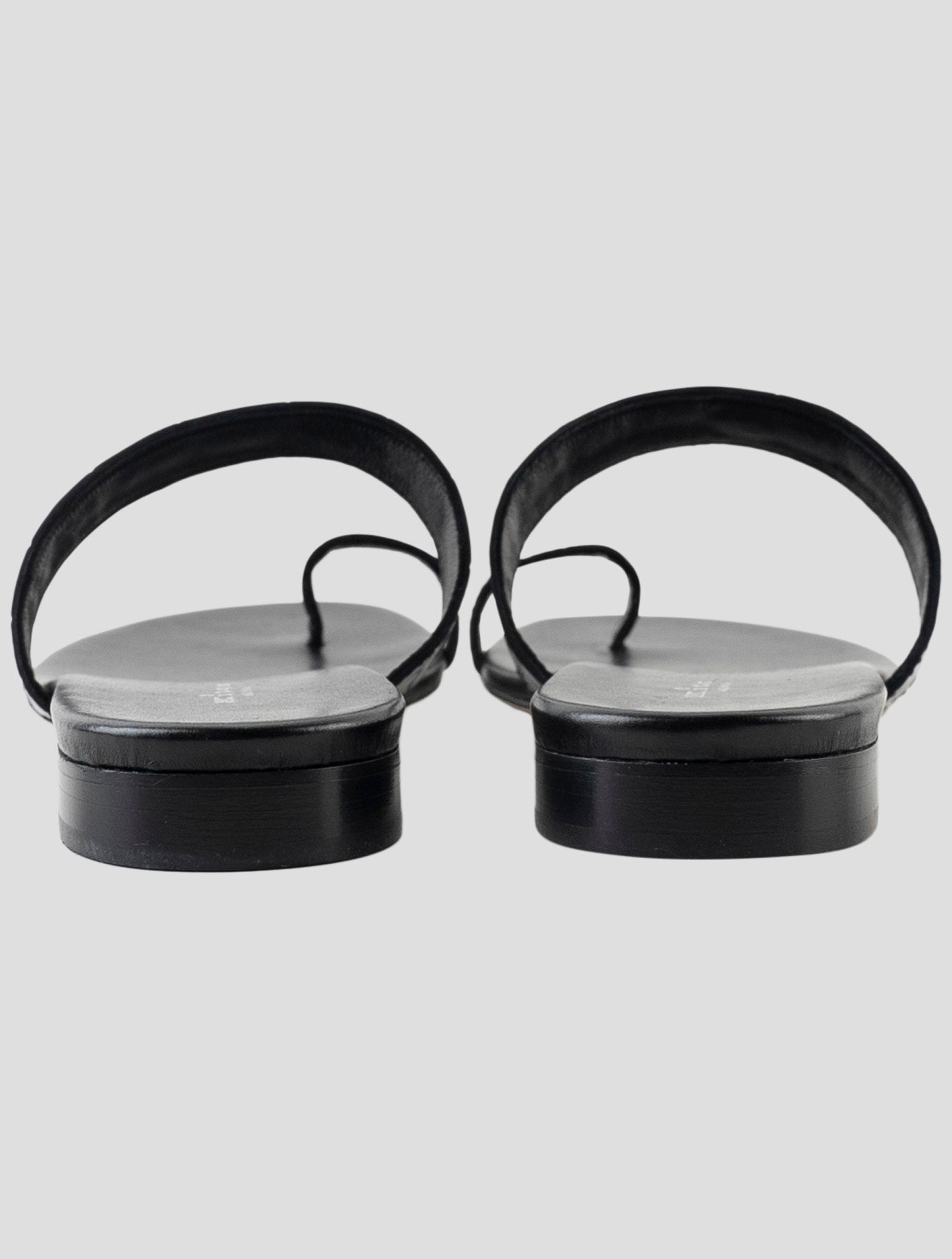 Kiton Black Leather Crocodile Sandals