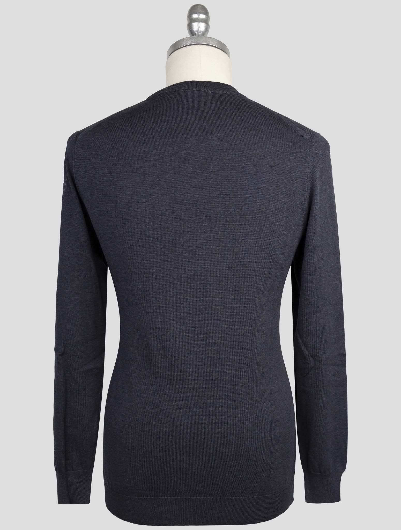 Kiton Gray  Cotton Sweater Crewneck