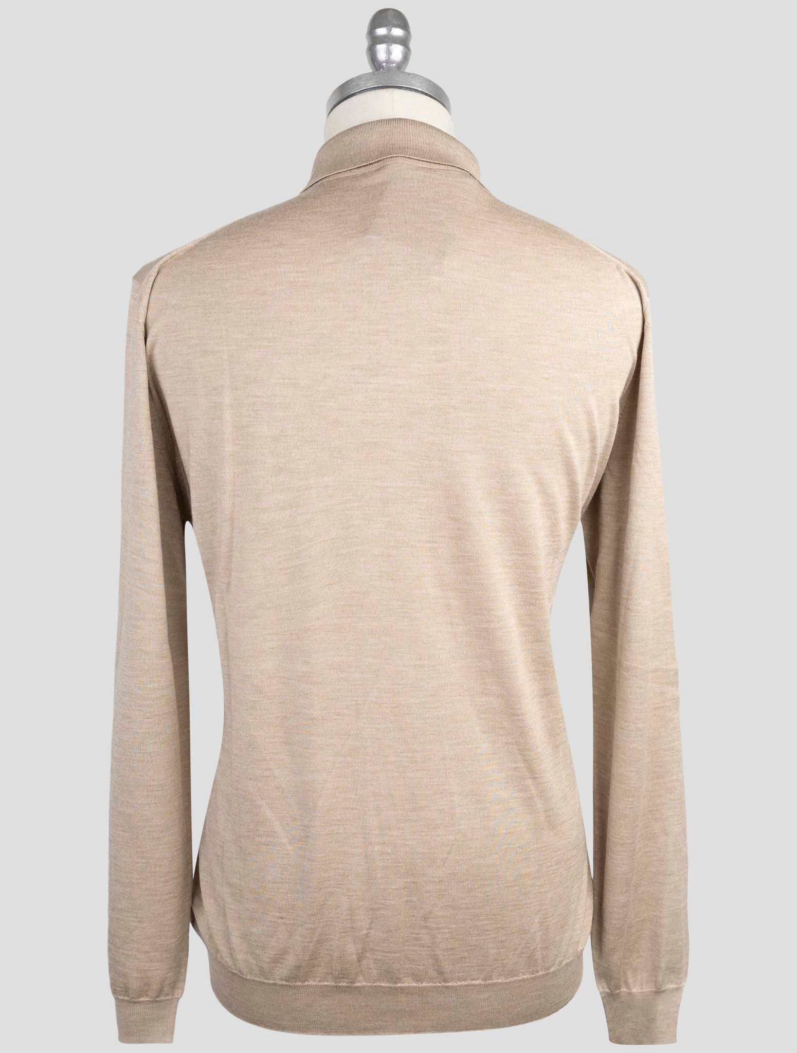 Kiton Beige Cashmere Silk Sweater Polo