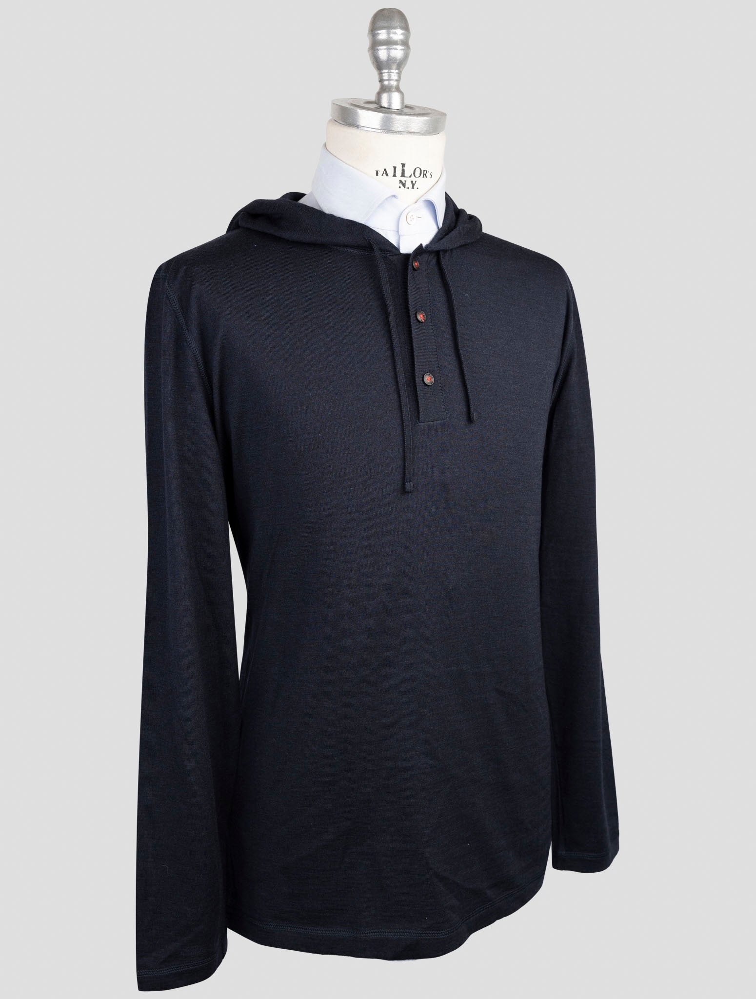 Kiton Blue Cashmere Silk Sweater