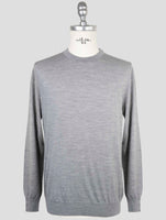 Kiton Gray Wool Sweater Crewneck
