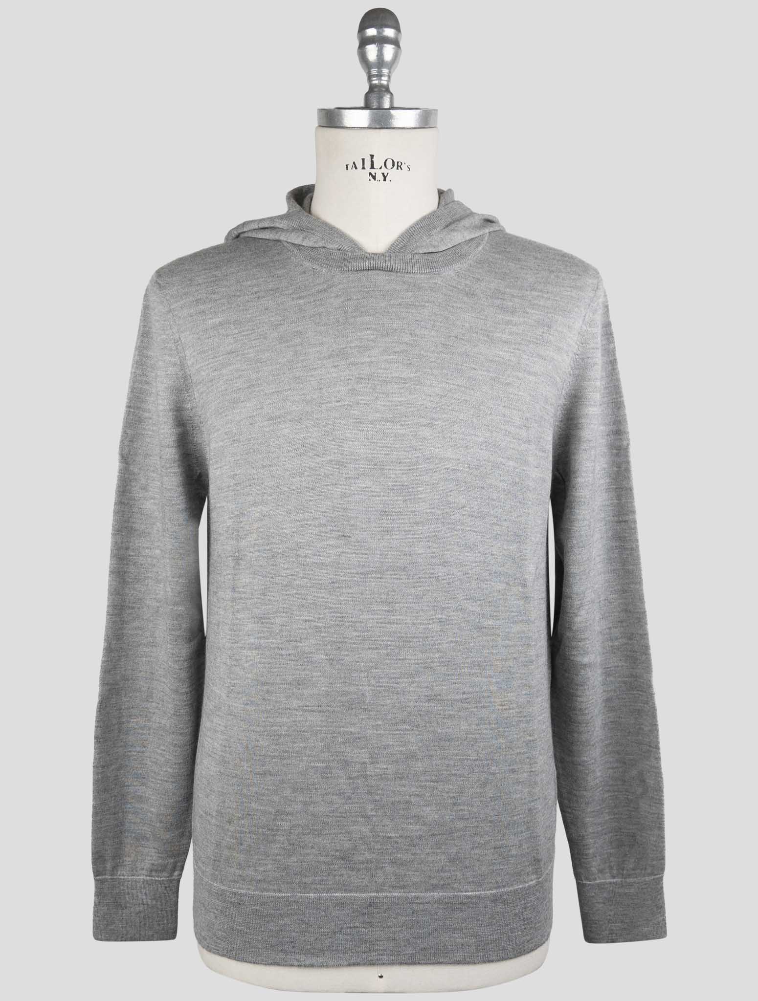 Kiton Gray Cashmere Silk Sweater