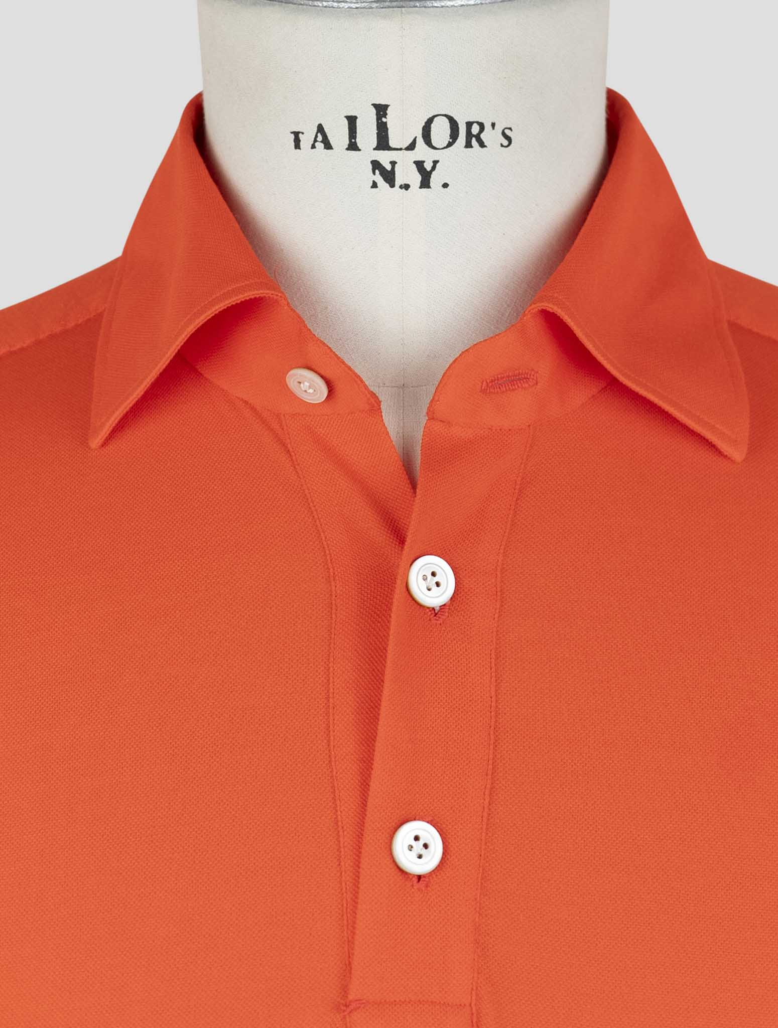 Kiton Orange Cotton Polo