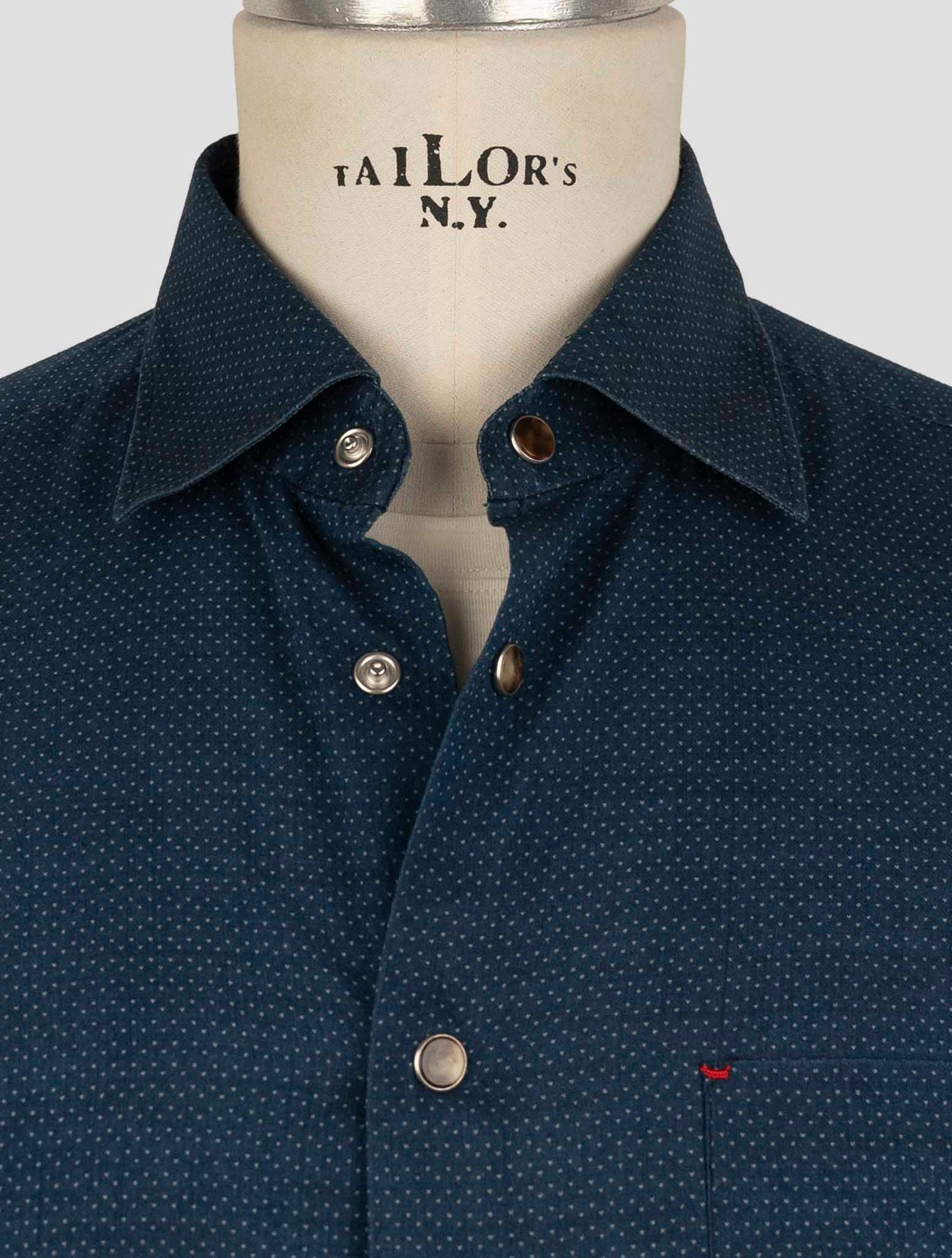 Kiton Blue Cotton Shirt