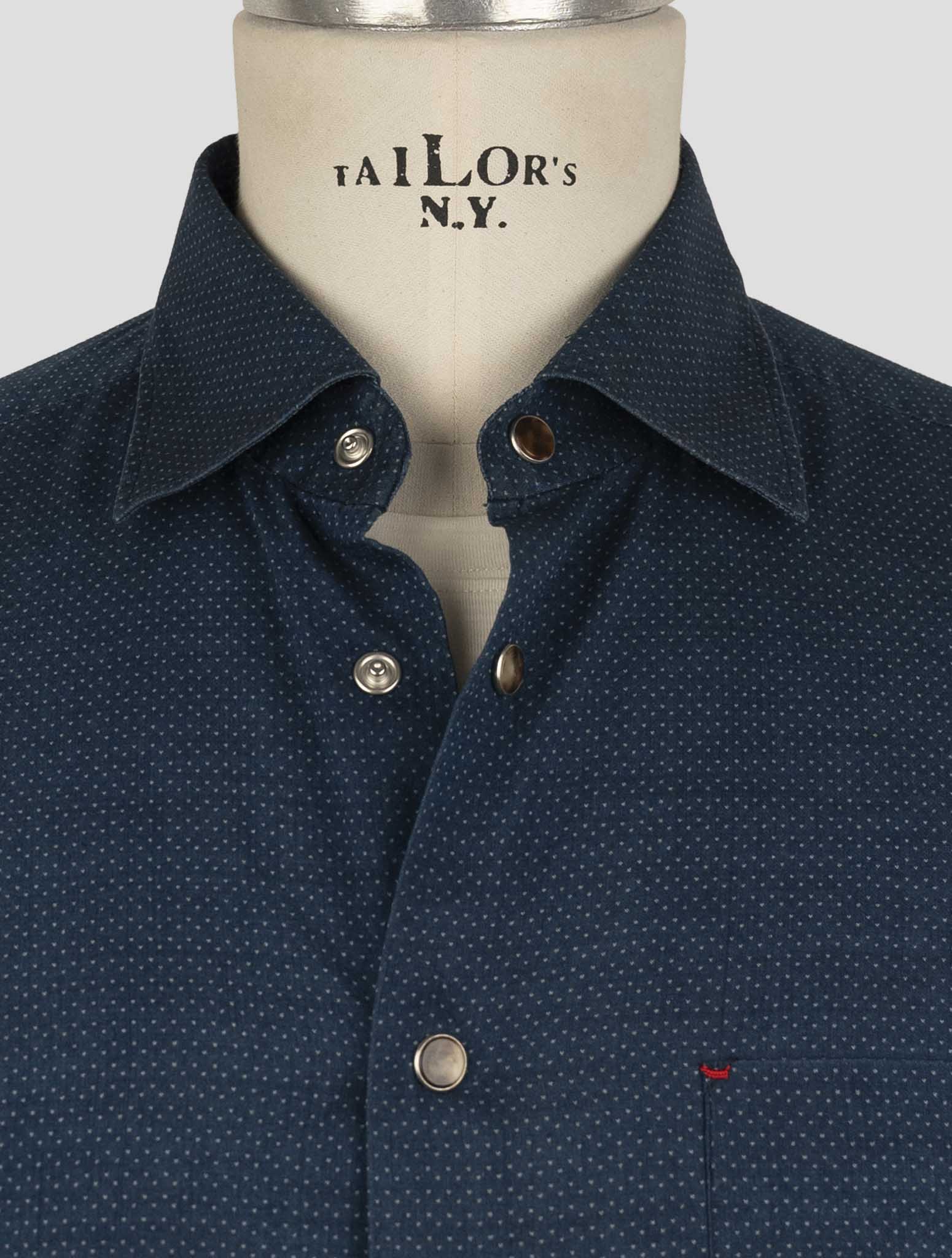 Kiton Blue Cotton Shirt