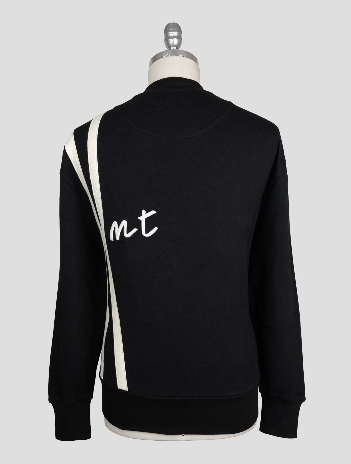 Kiton Knt Black Cotton Sweater Crewneck