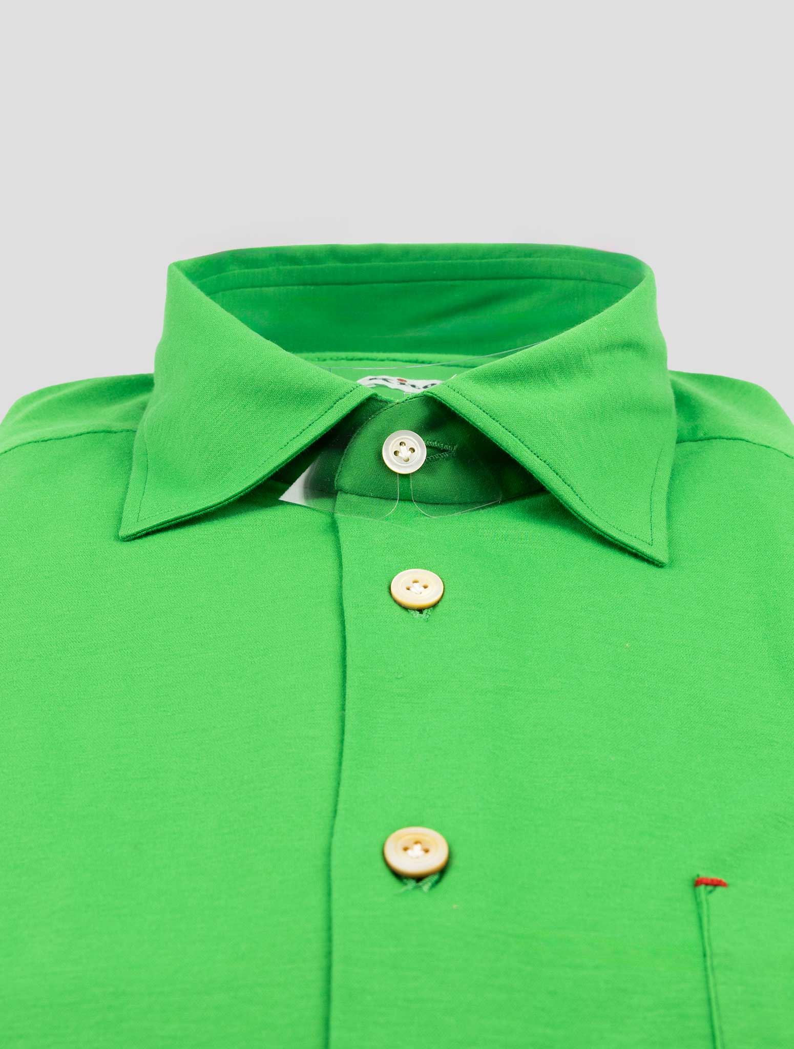 Kiton Green Cotton Shirt