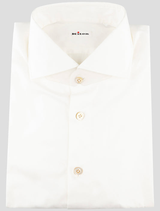 Kiton White Cotton Shirt