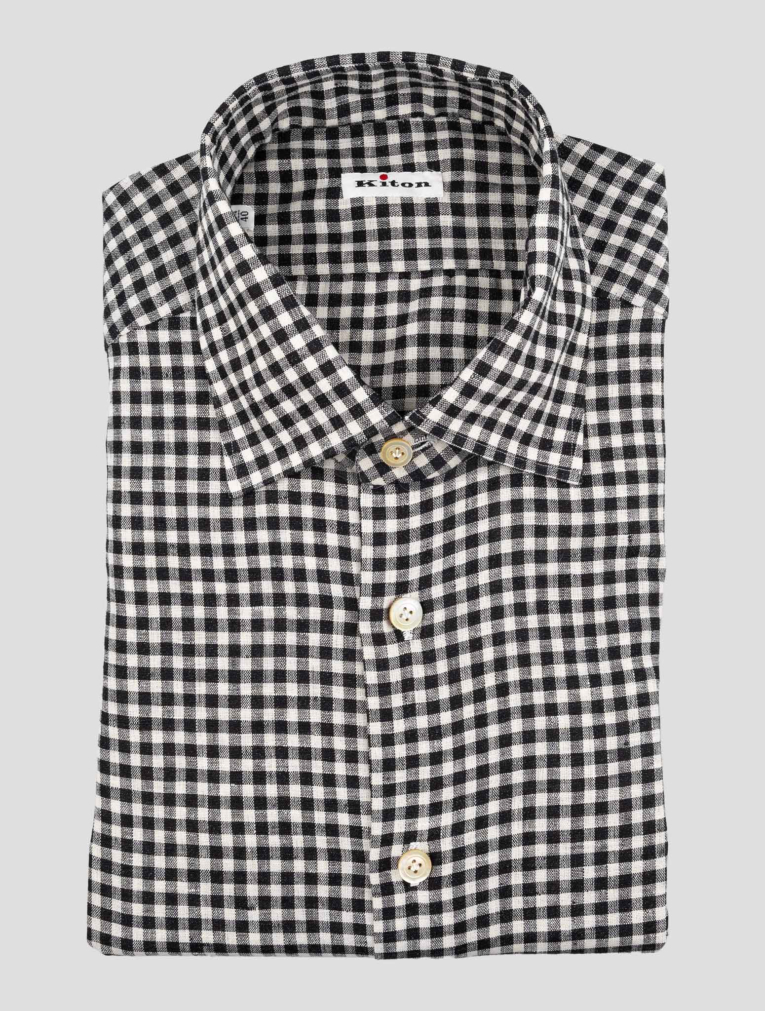 Kiton White Linen Ea Pl Shirt