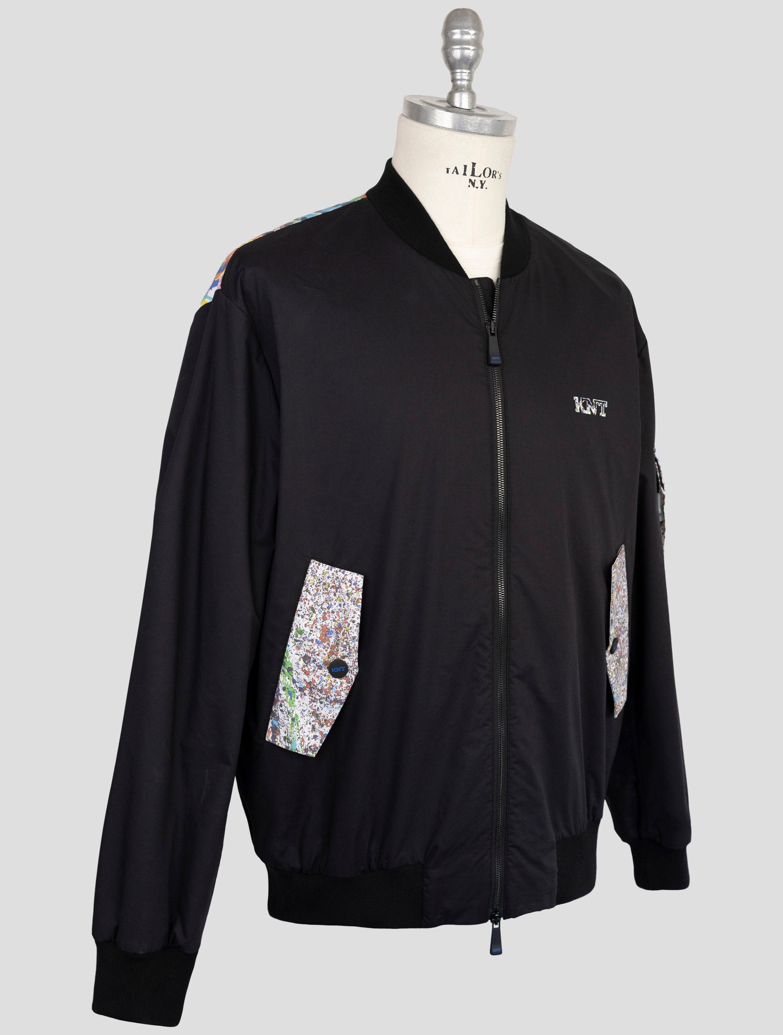 Kiton Knt Black Cotton Coat