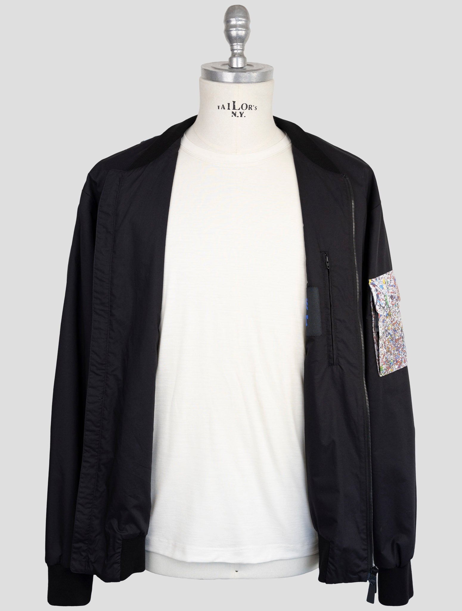 Kiton Knt Black Cotton Coat