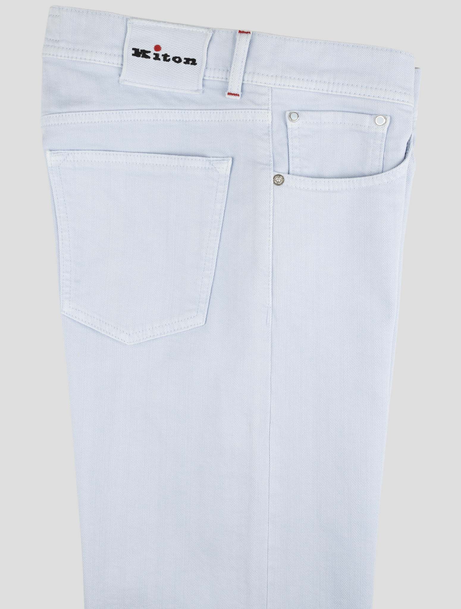 Kiton Light Blue Cotton Ea Jeans