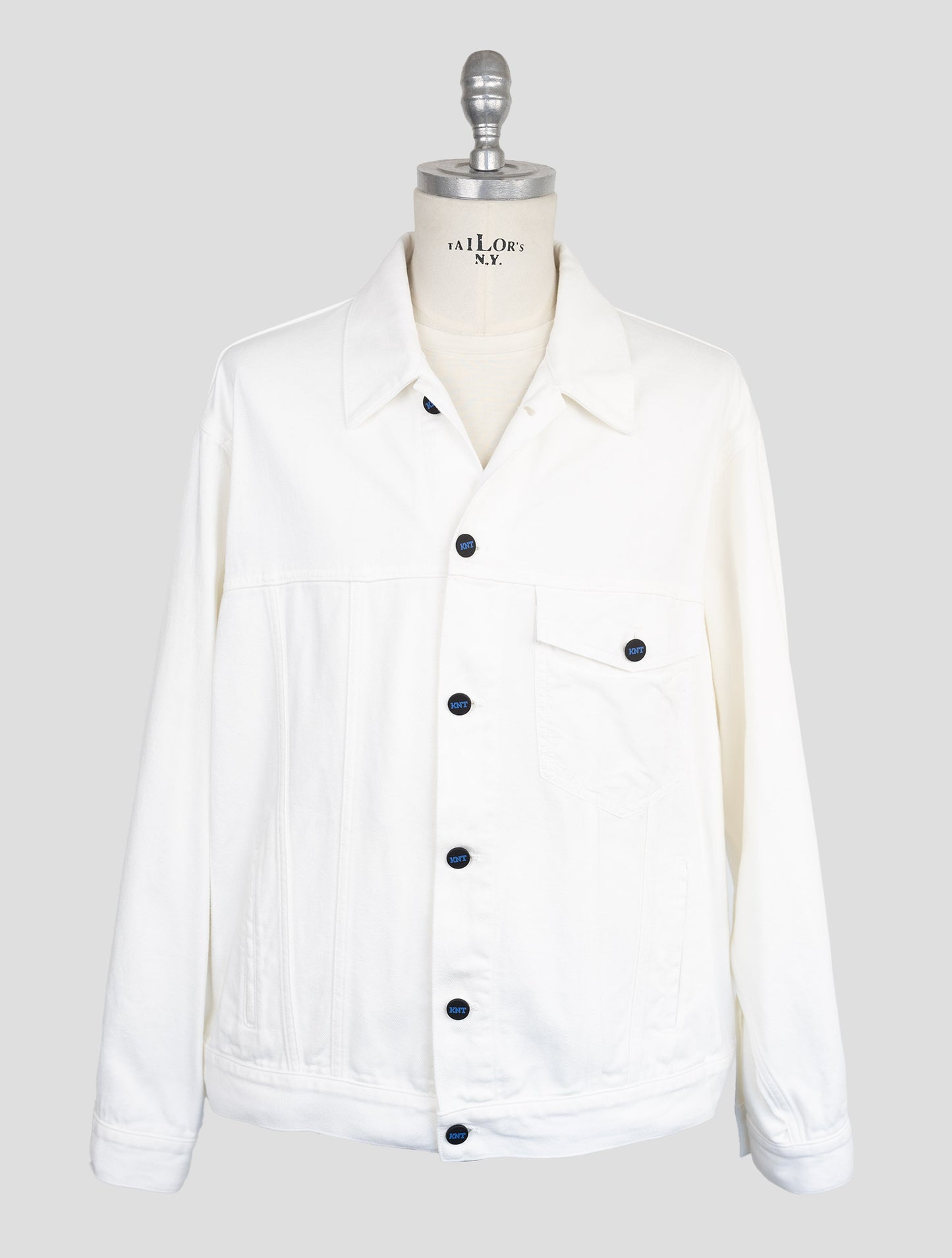 Kiton Knt White Cotton Ea Coat