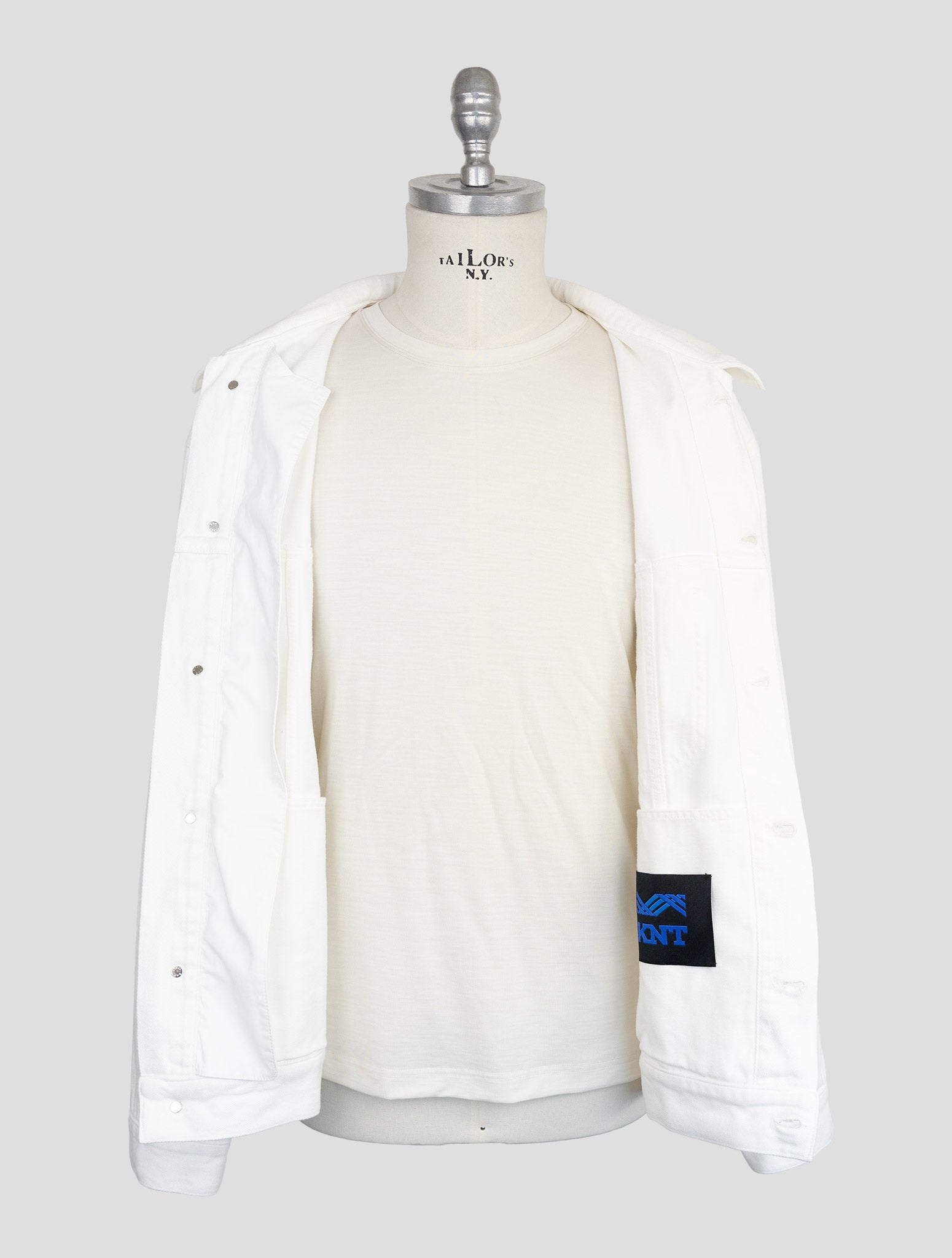 Kiton Knt White Cotton Ea Coat