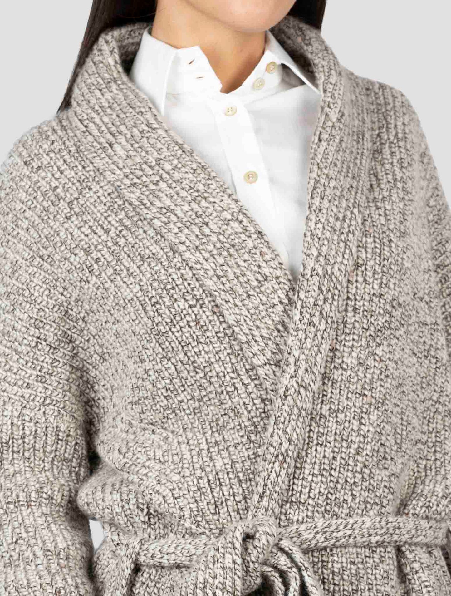 Kiton Beige Cashmere Cardigan