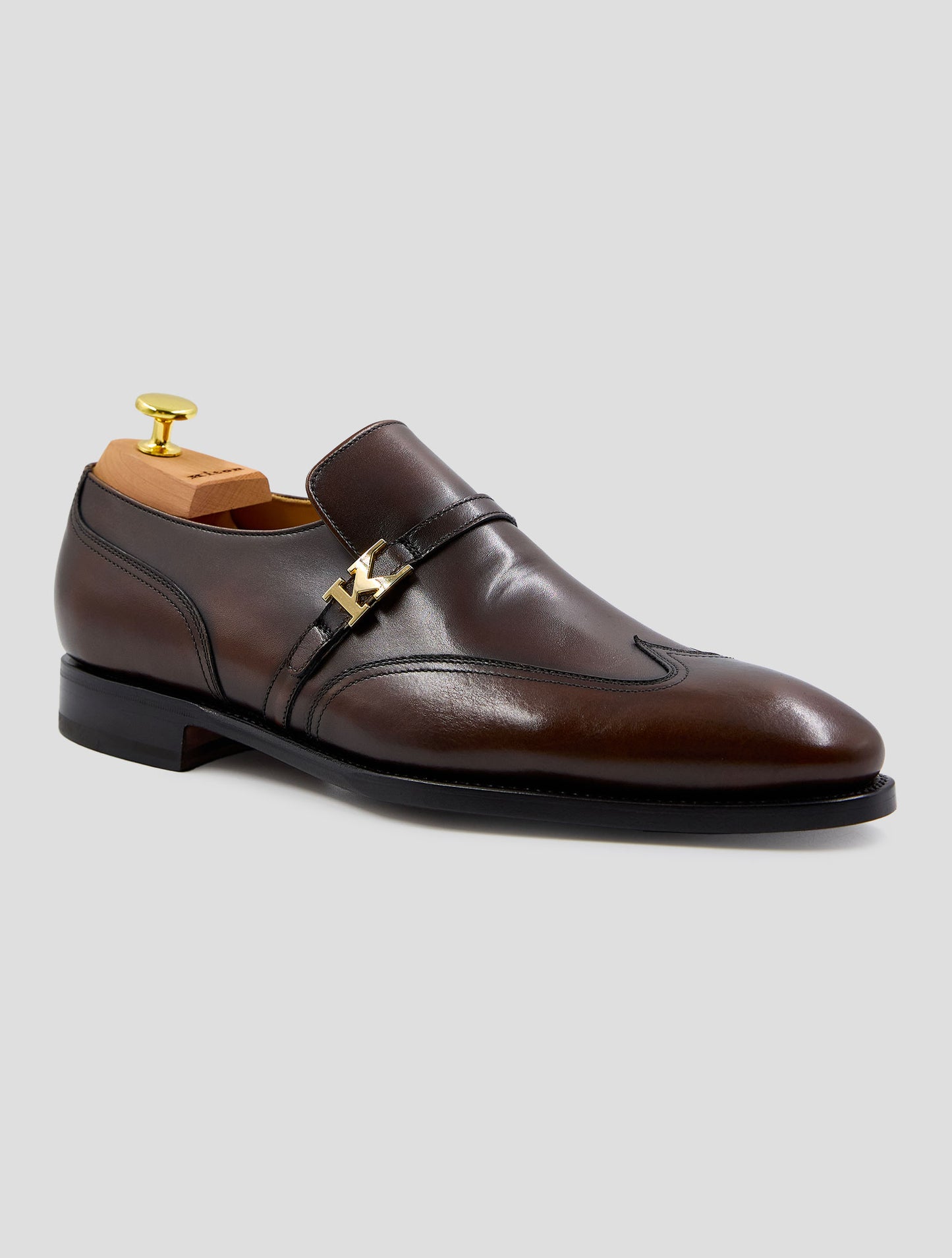 Kiton Brown Leather Dress Shoes