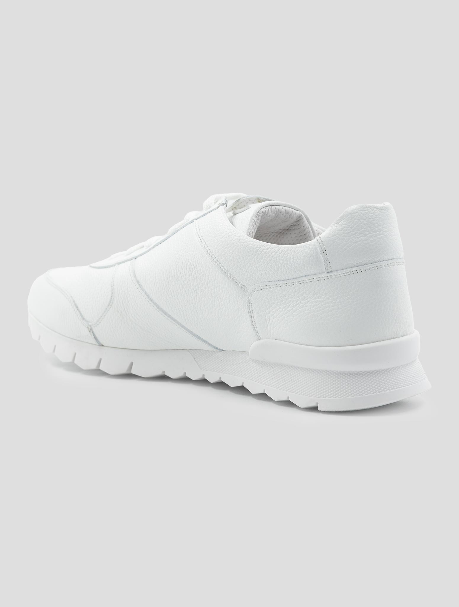 Kiton White Leather Sneakers