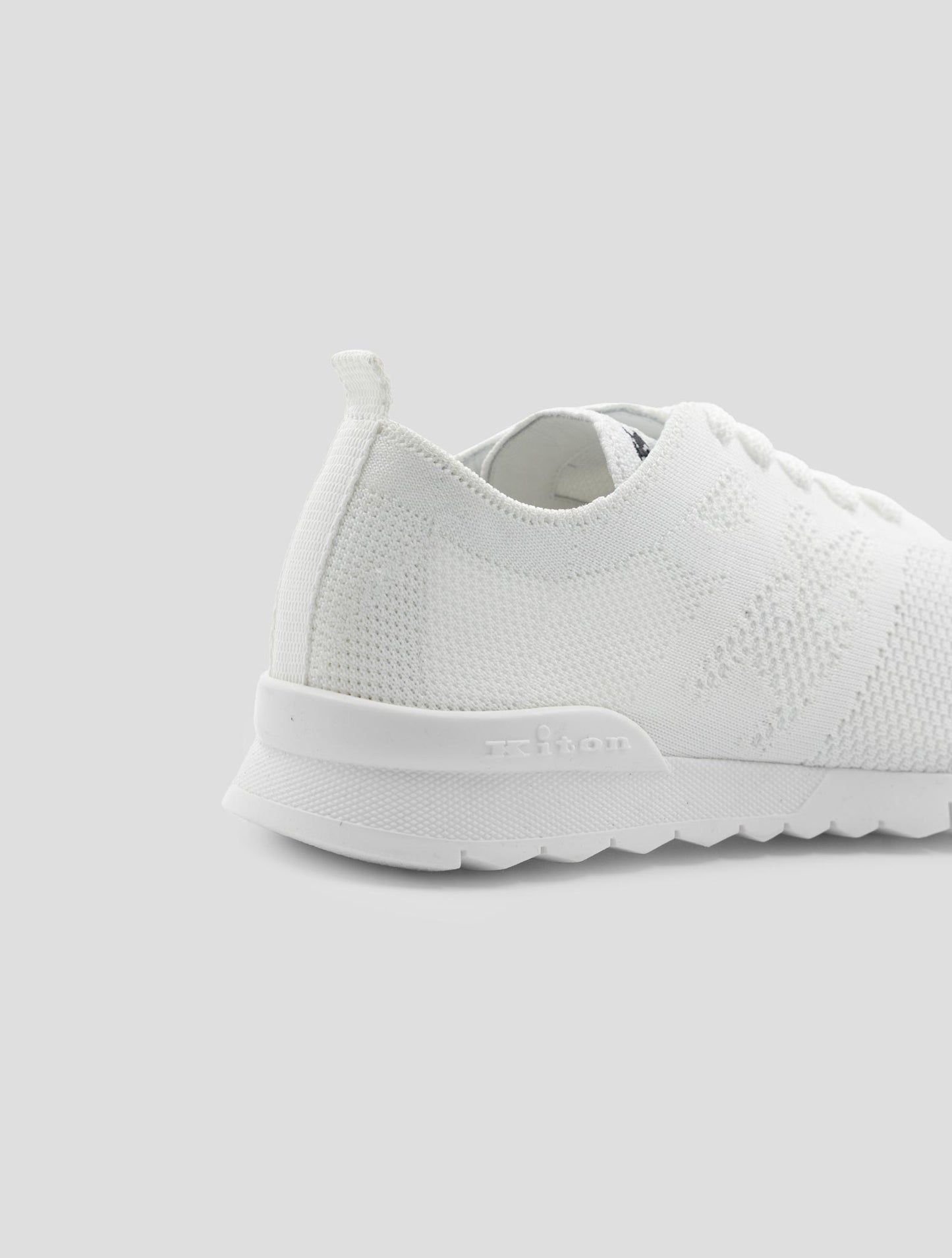 Kiton White Cotton Ea Sneakers