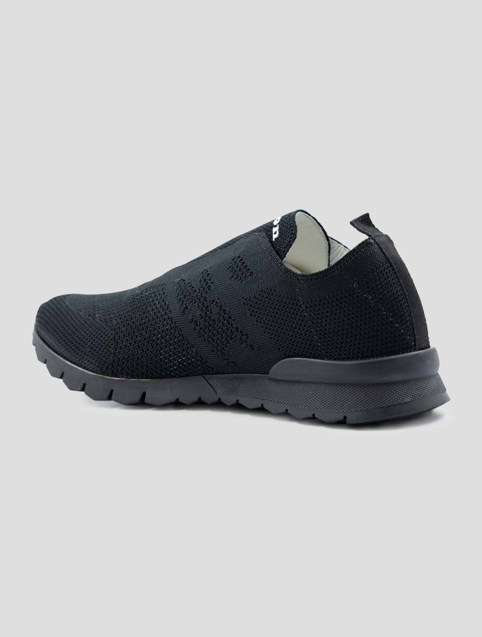 Kiton Black Cotton Ea Sneakers