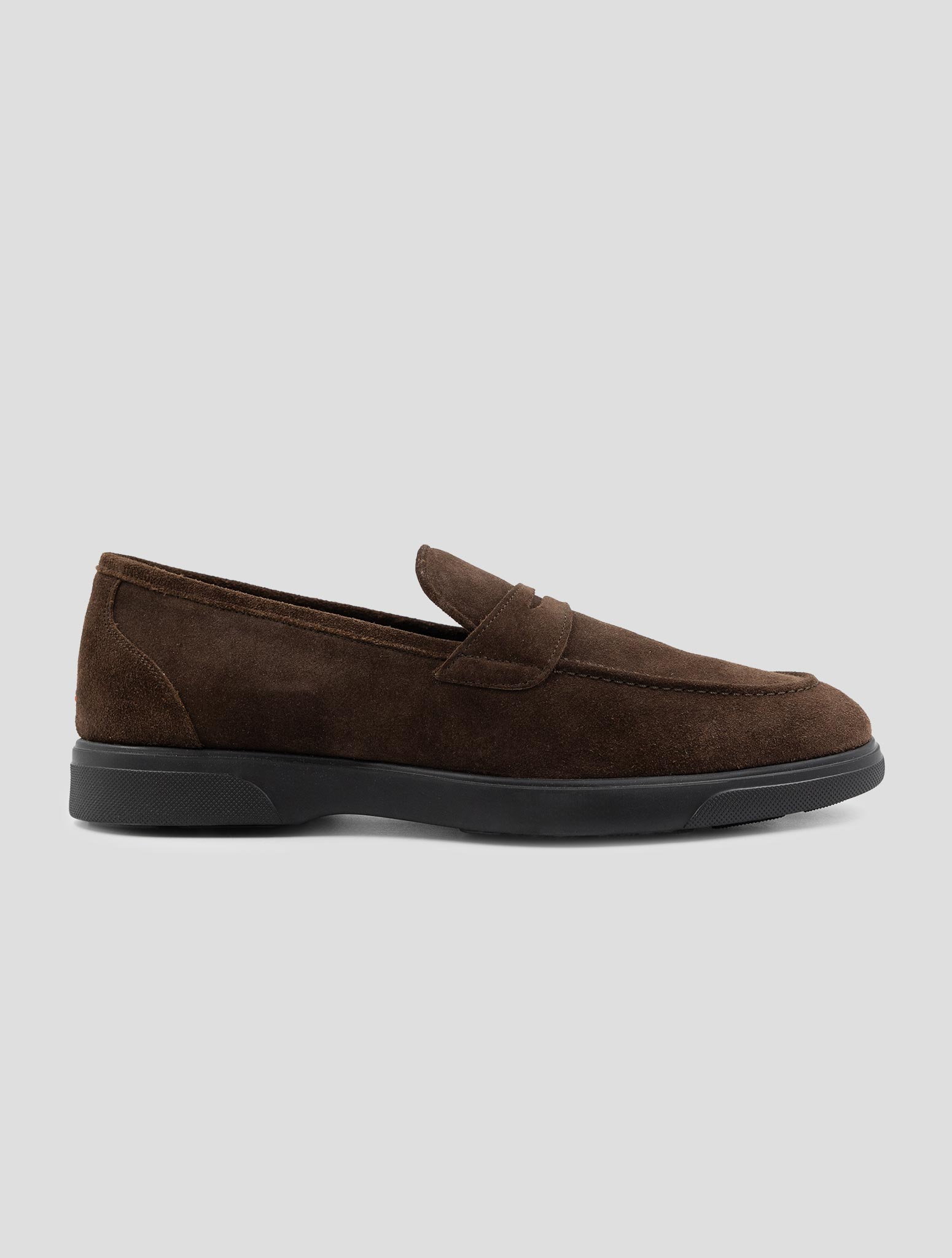 Kiton Brown Leather Suede Loafers
