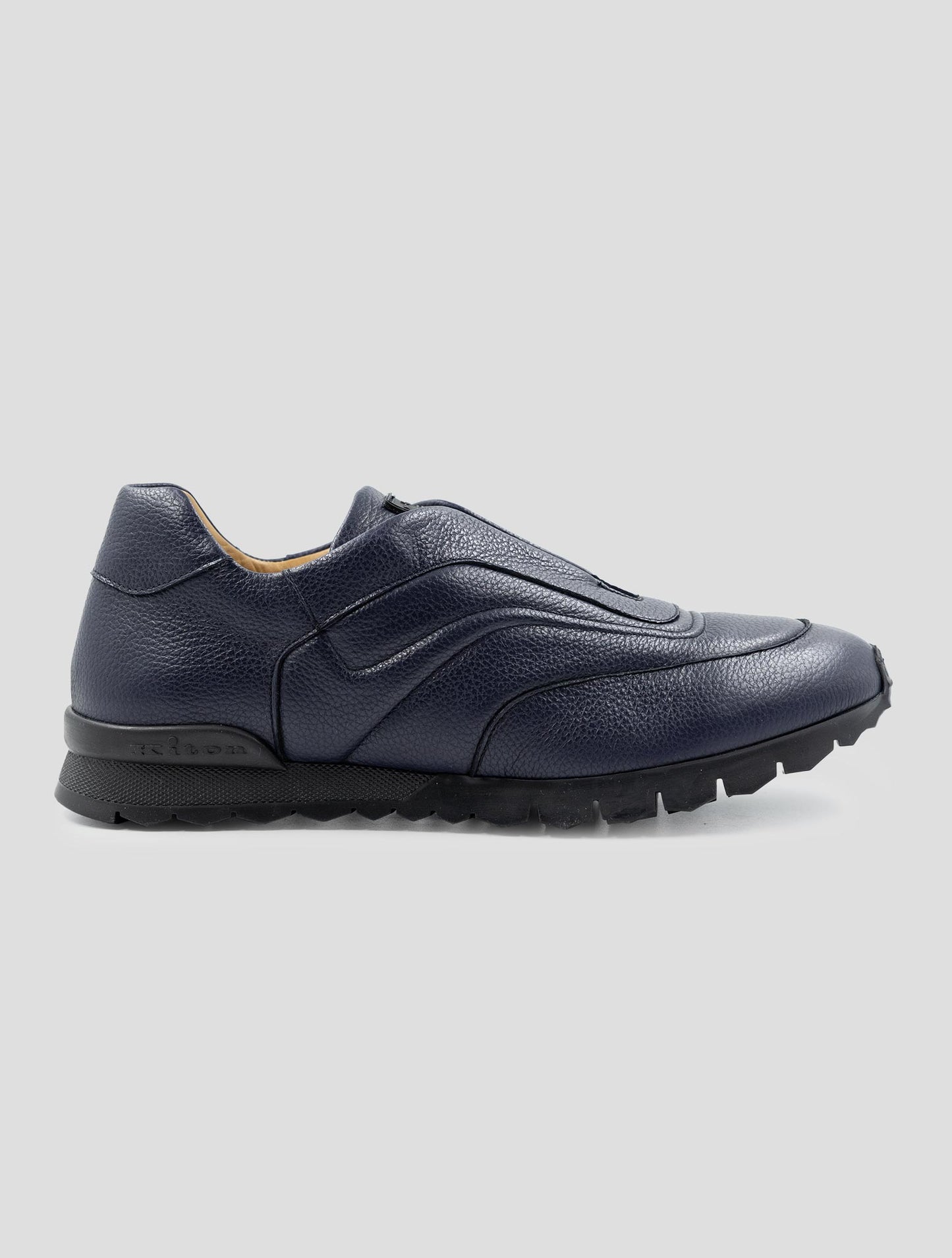 Kiton Blue Leather Sneakers