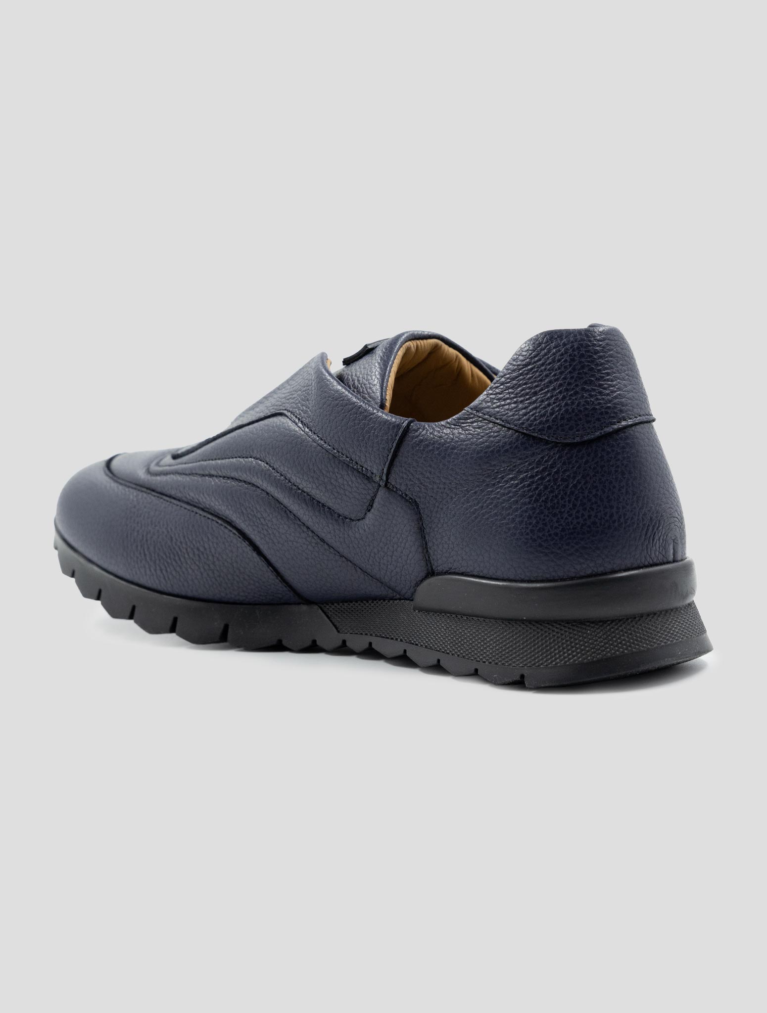 Kiton Blue Leather Sneakers