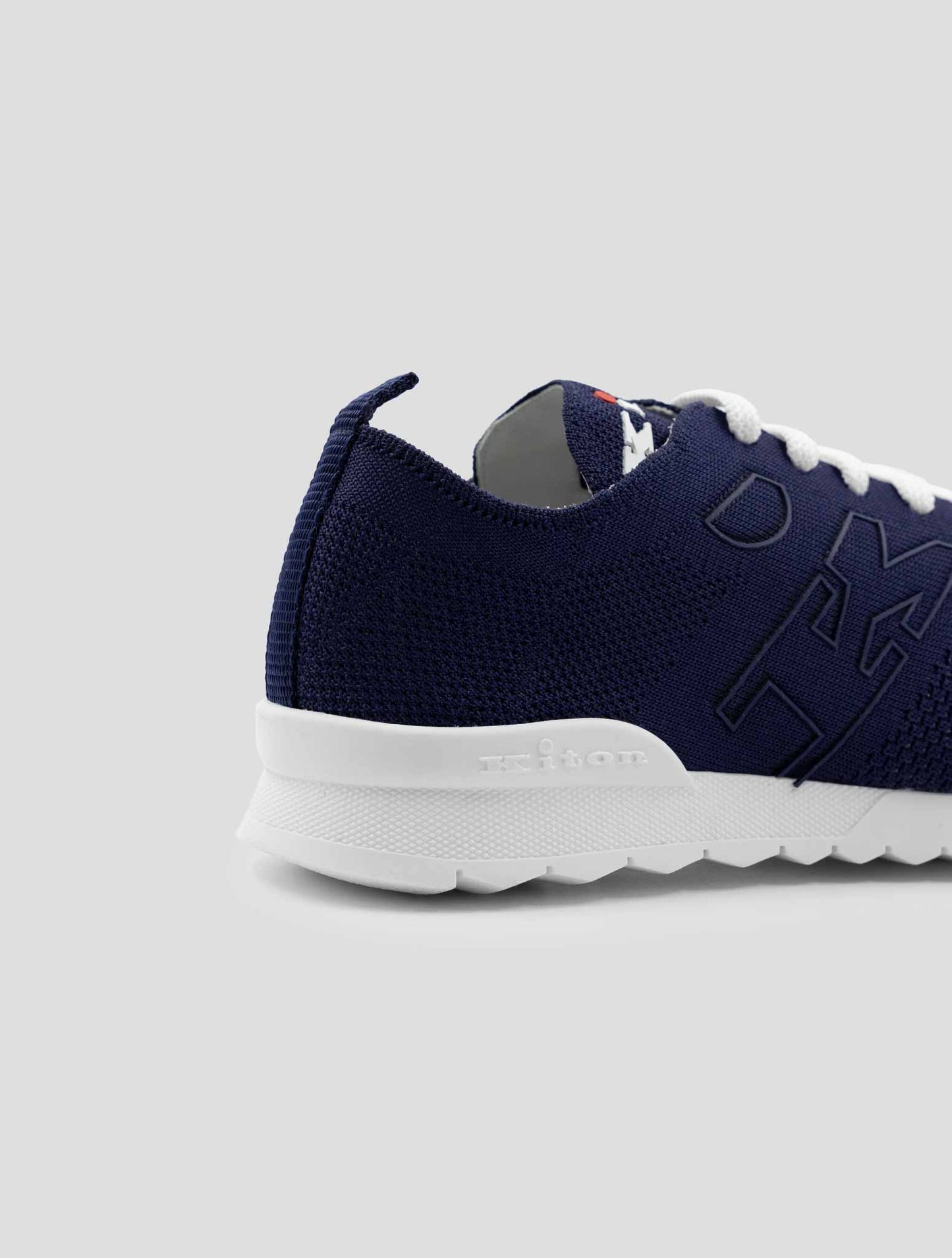 Kiton Blue Cotton Ea Pu Sneakers