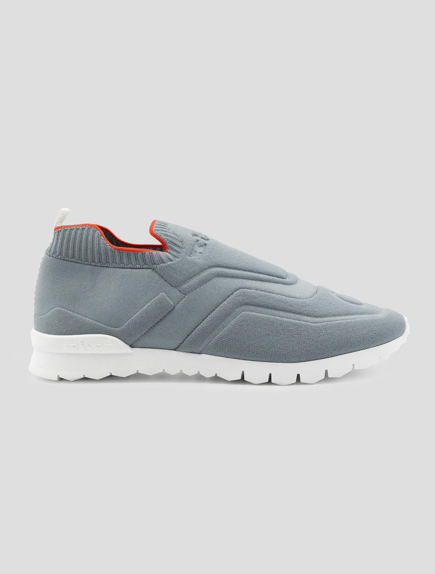 Kiton Gray Cotton Ea Sneakers
