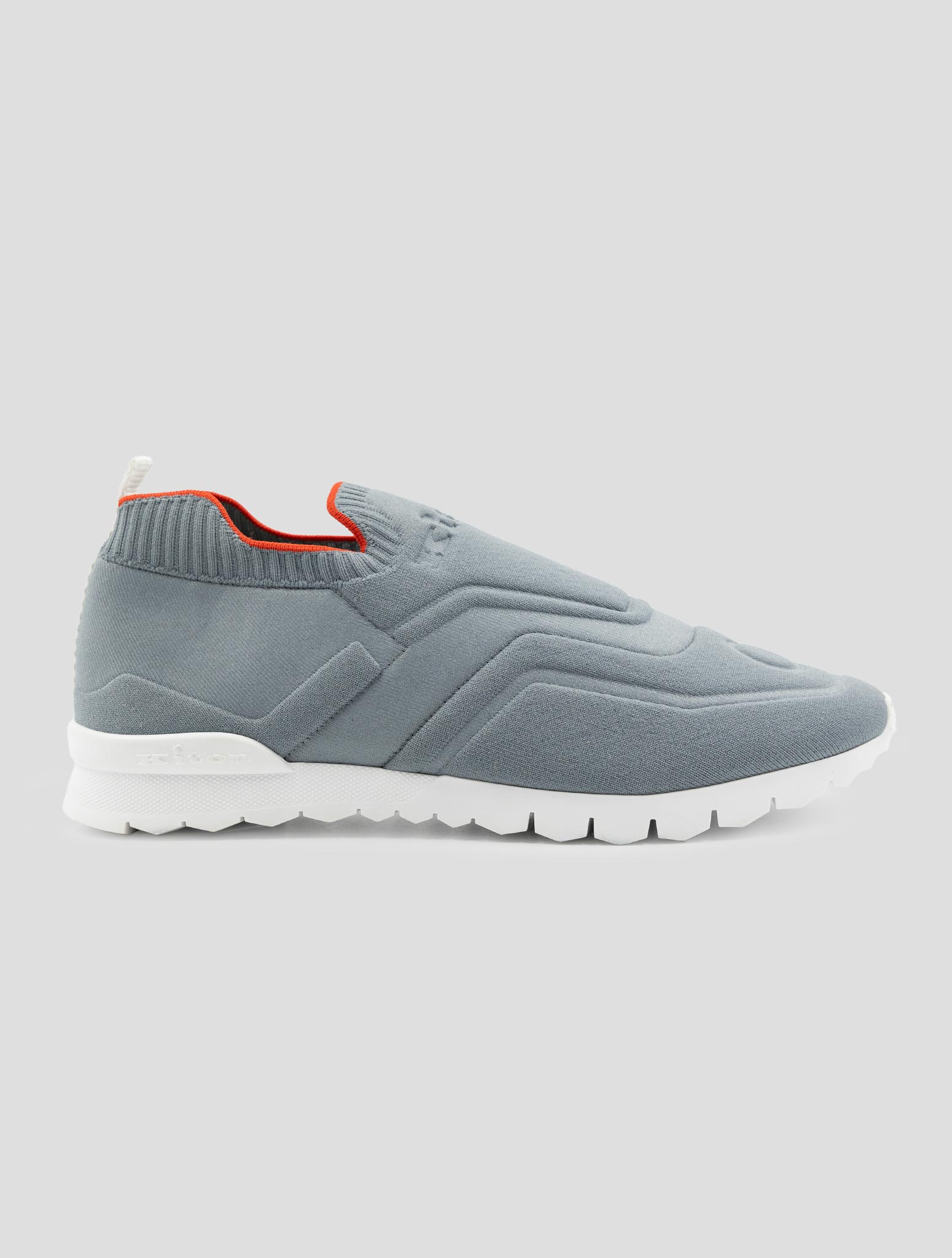 Kiton Gray Cotton Ea Sneakers