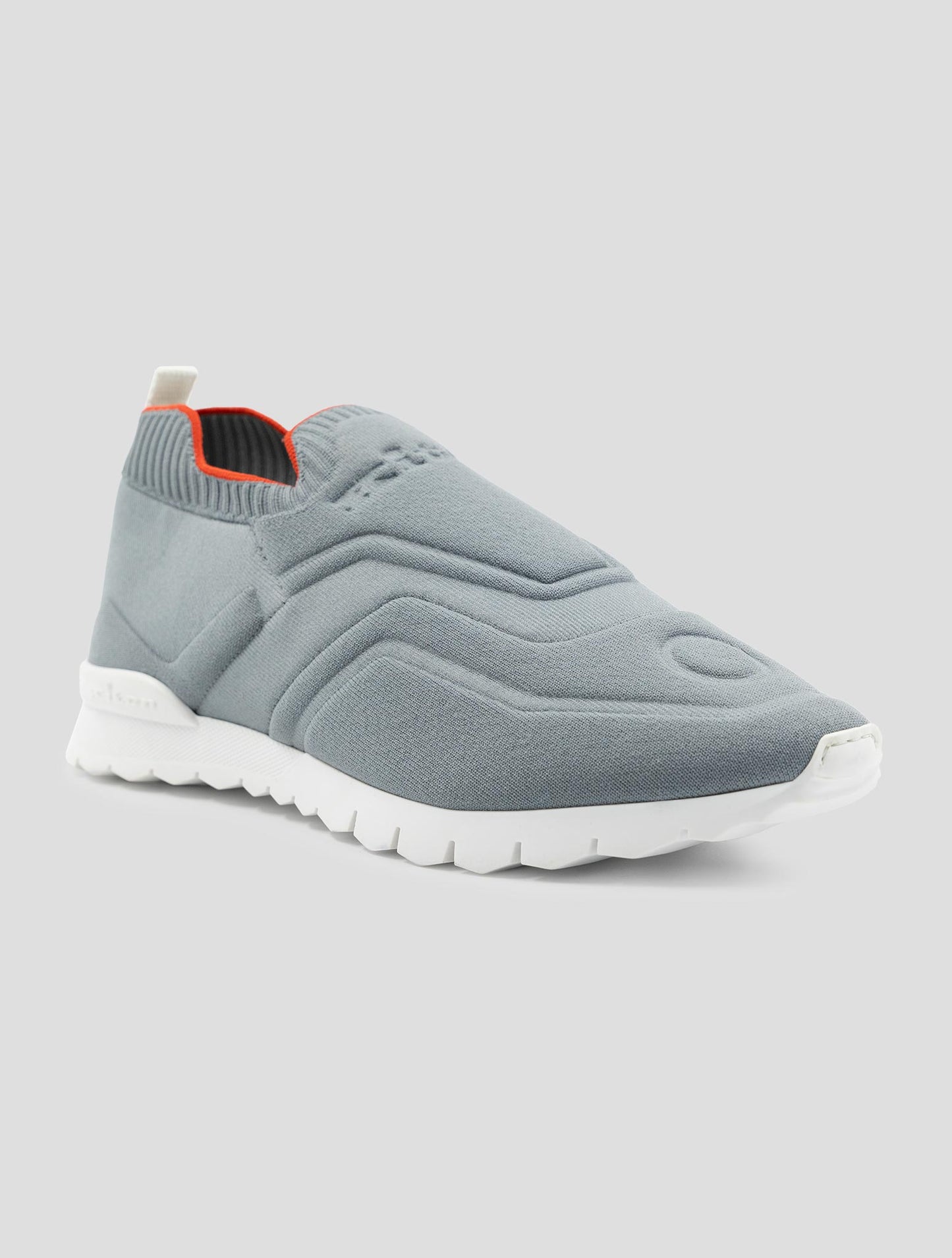 Kiton Gray Cotton Ea Sneakers