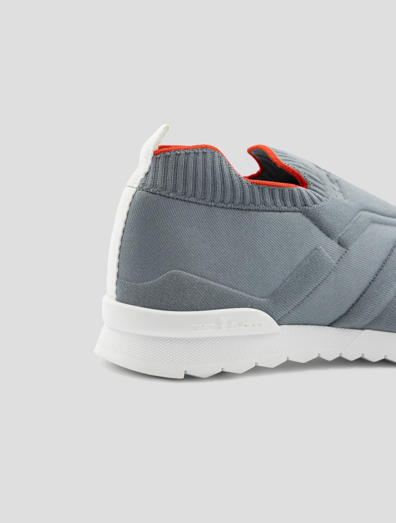 Kiton Gray Cotton Ea Sneakers