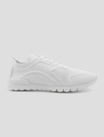 Kiton White Cotton Ea Sneakers