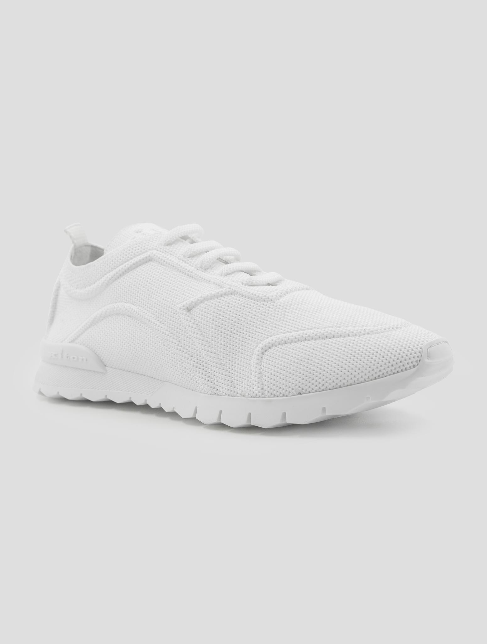Kiton White Cotton Ea Sneakers