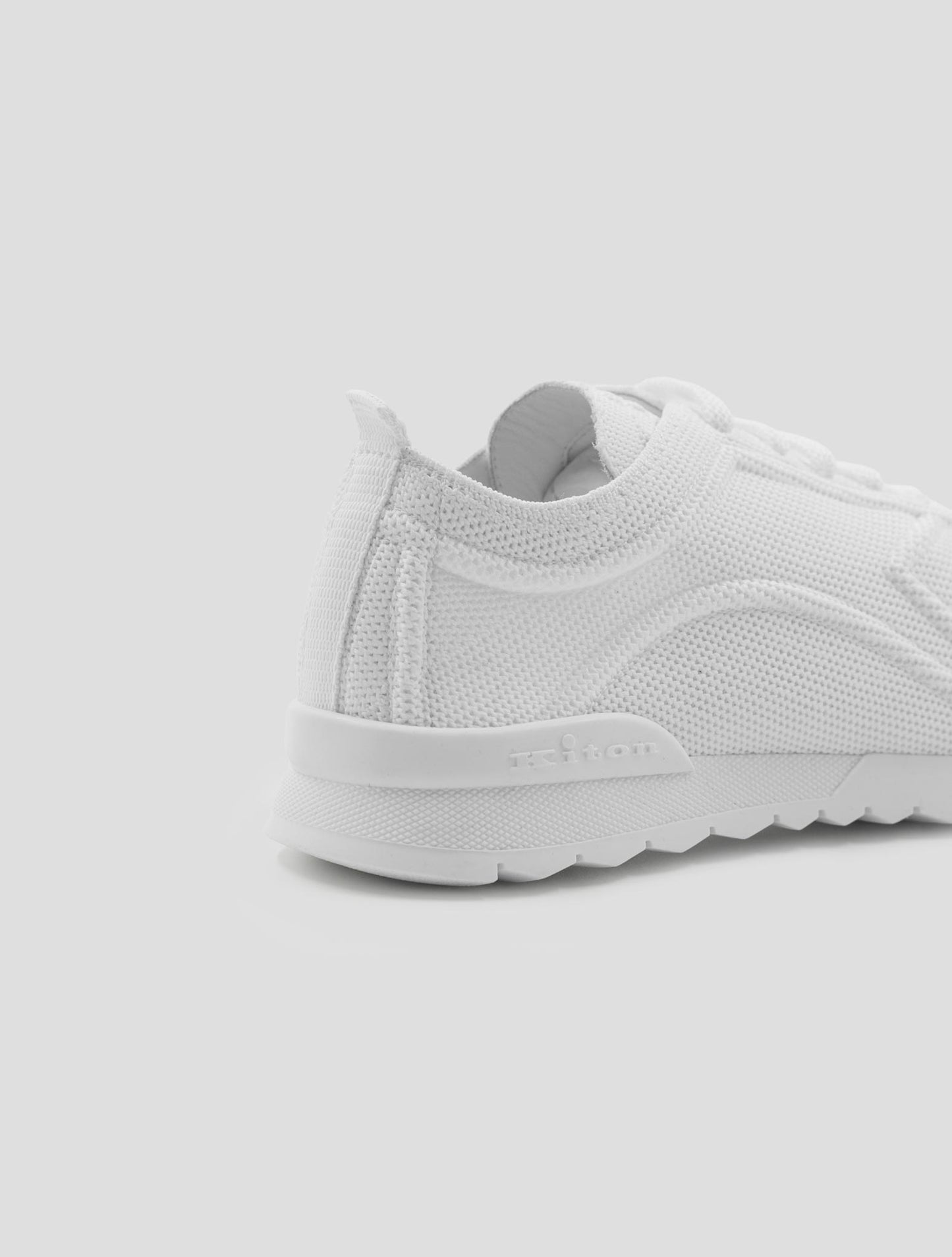 Kiton White Cotton Ea Sneakers