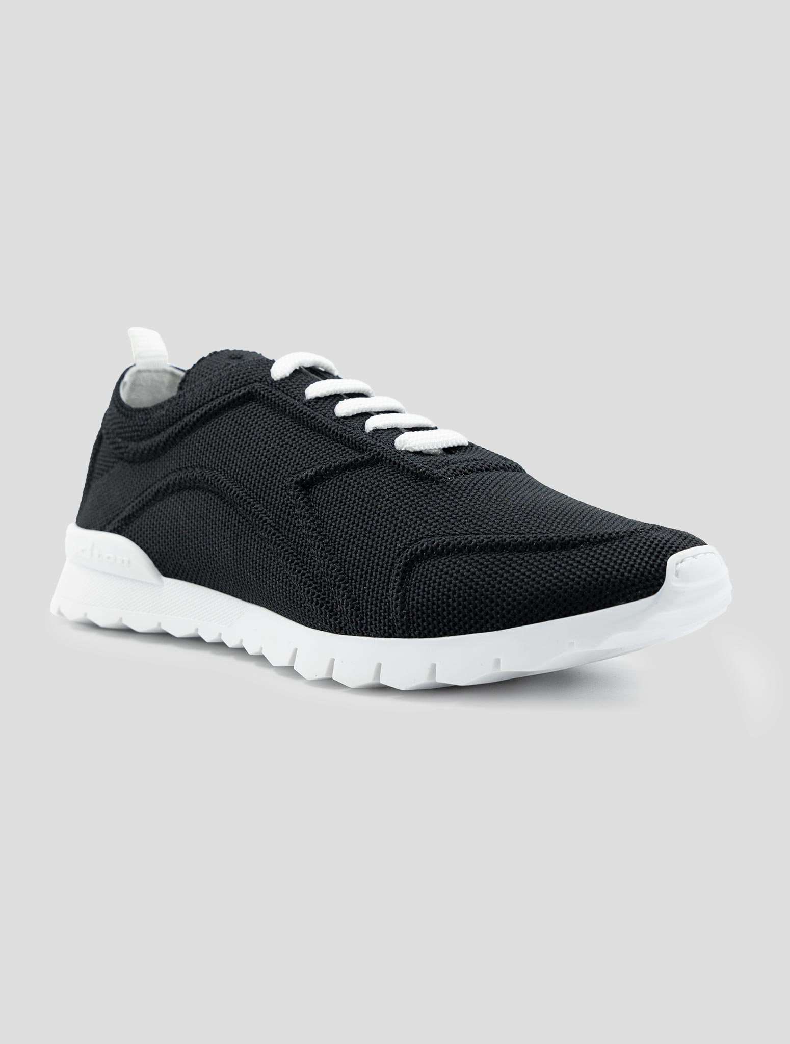 Kiton Black Cotton Ea Sneakers