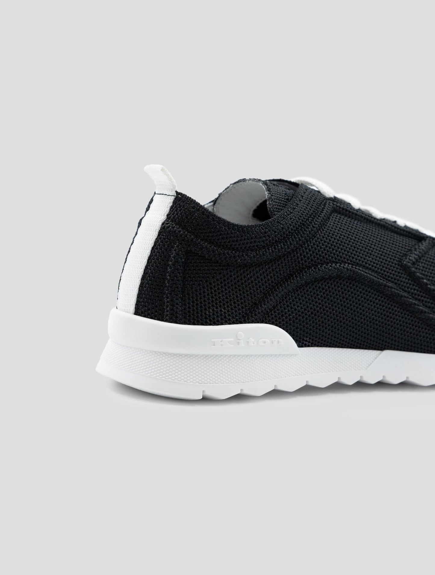 Kiton Black Cotton Ea Sneakers