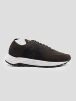 Kiton Brown Pl Pu Wool Sneakers