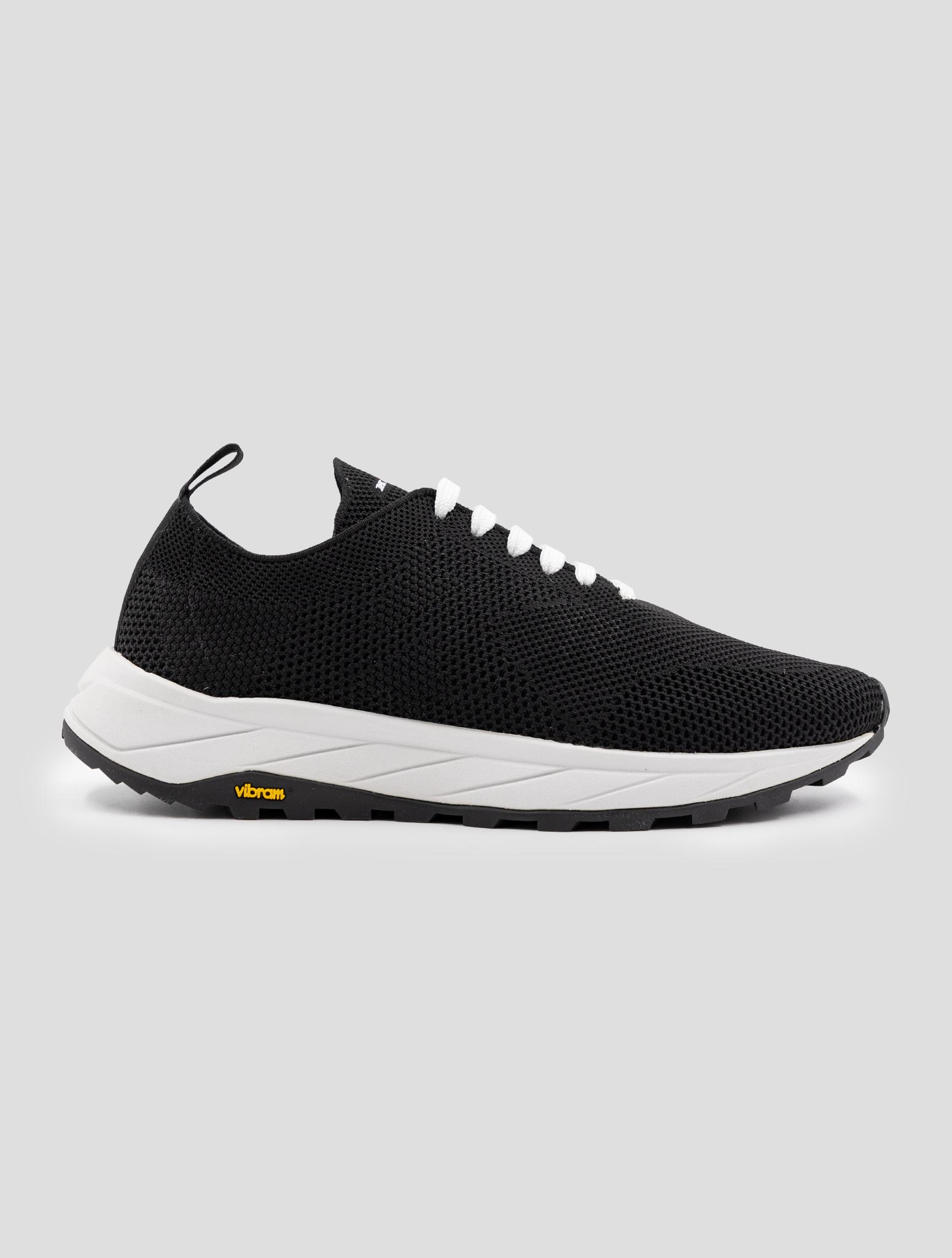 Kiton Black Pl Pu Wool Sneakers