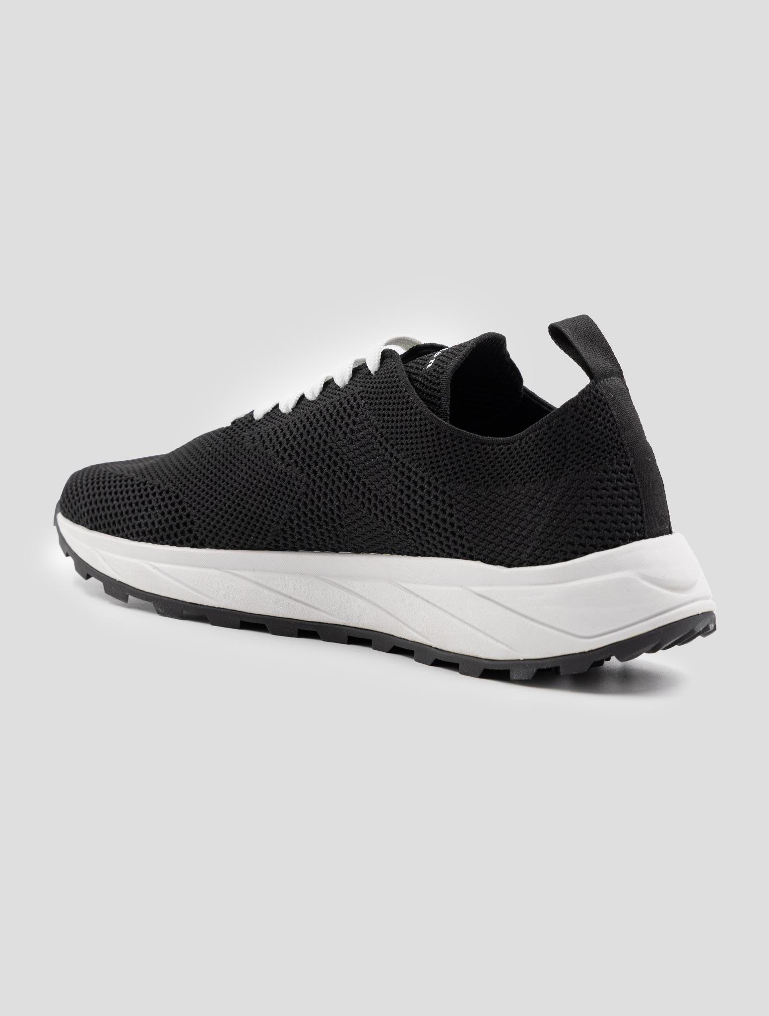 Kiton Black Pl Pu Wool Sneakers