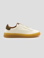 Kiton White Leather Deer Sneakers