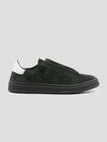 Kiton Green Leather Suede Sneakers