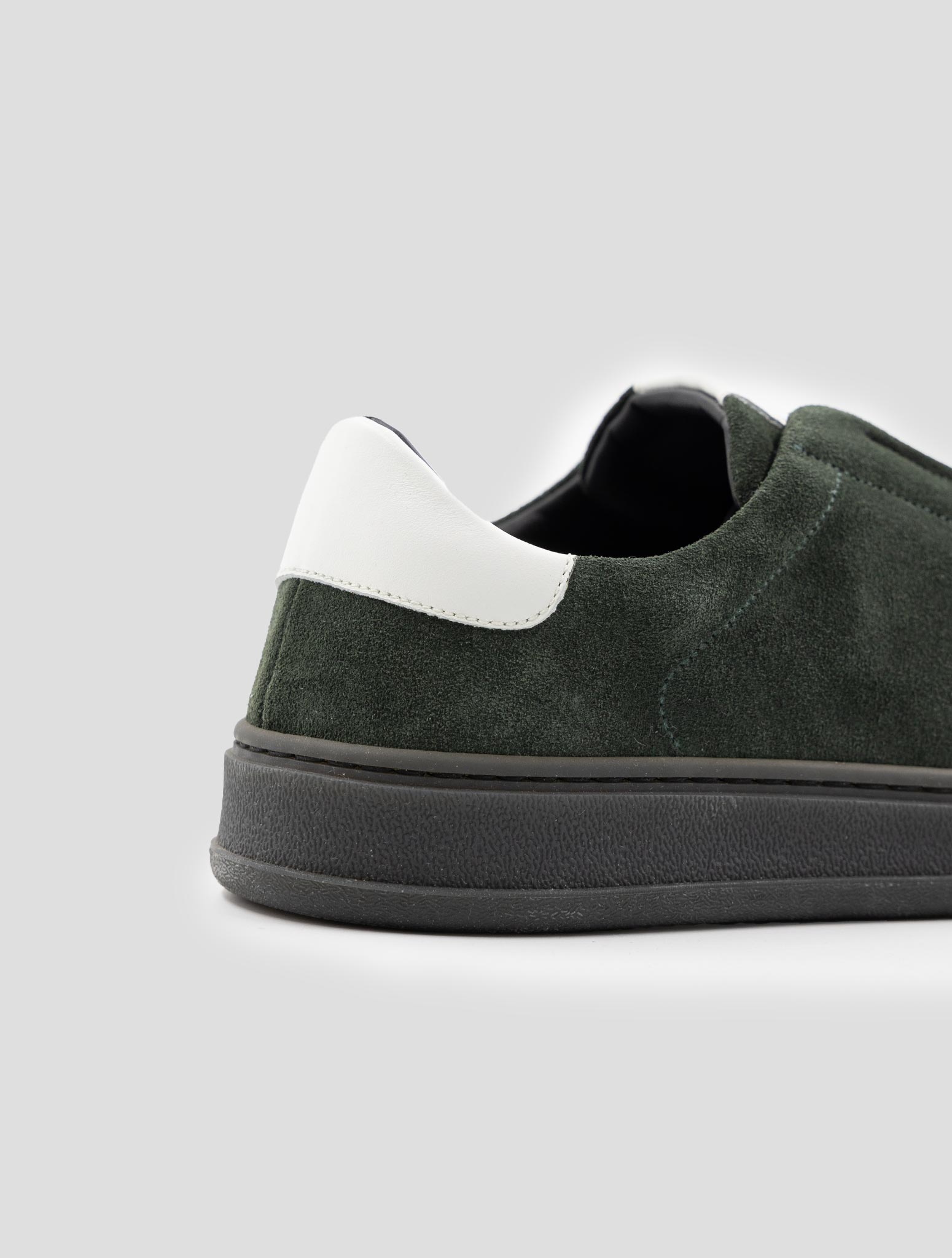 Kiton Green Leather Suede Sneakers