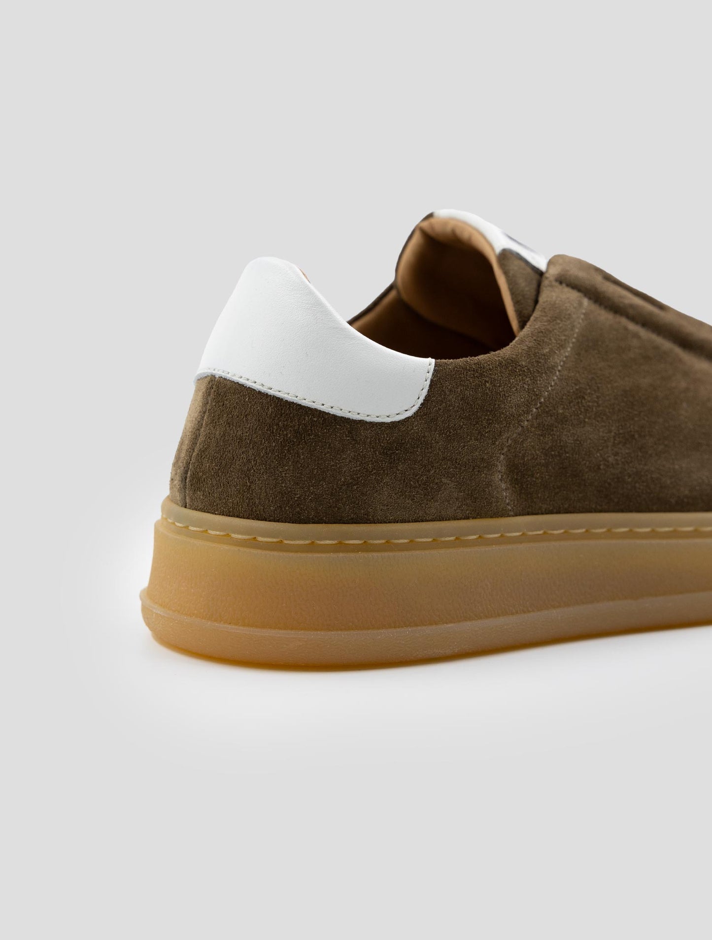 Kiton Brown Leather Suede Sneakers