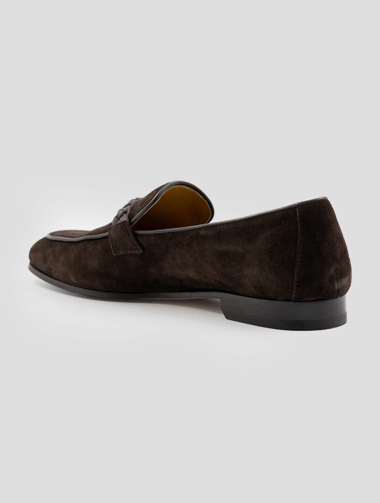 Kiton Brown Leather Suede Loafers