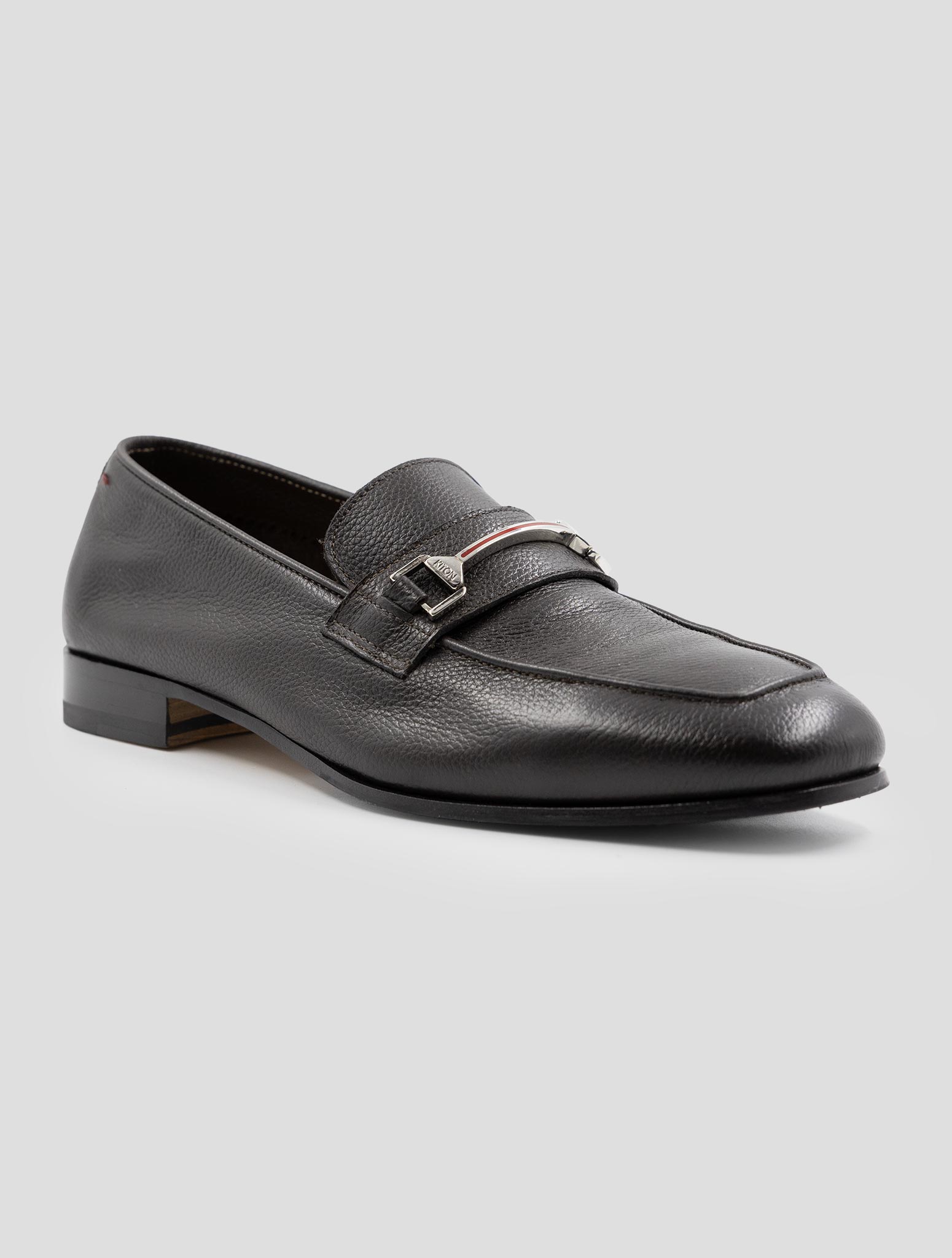 Kiton Brown Leather Loafers